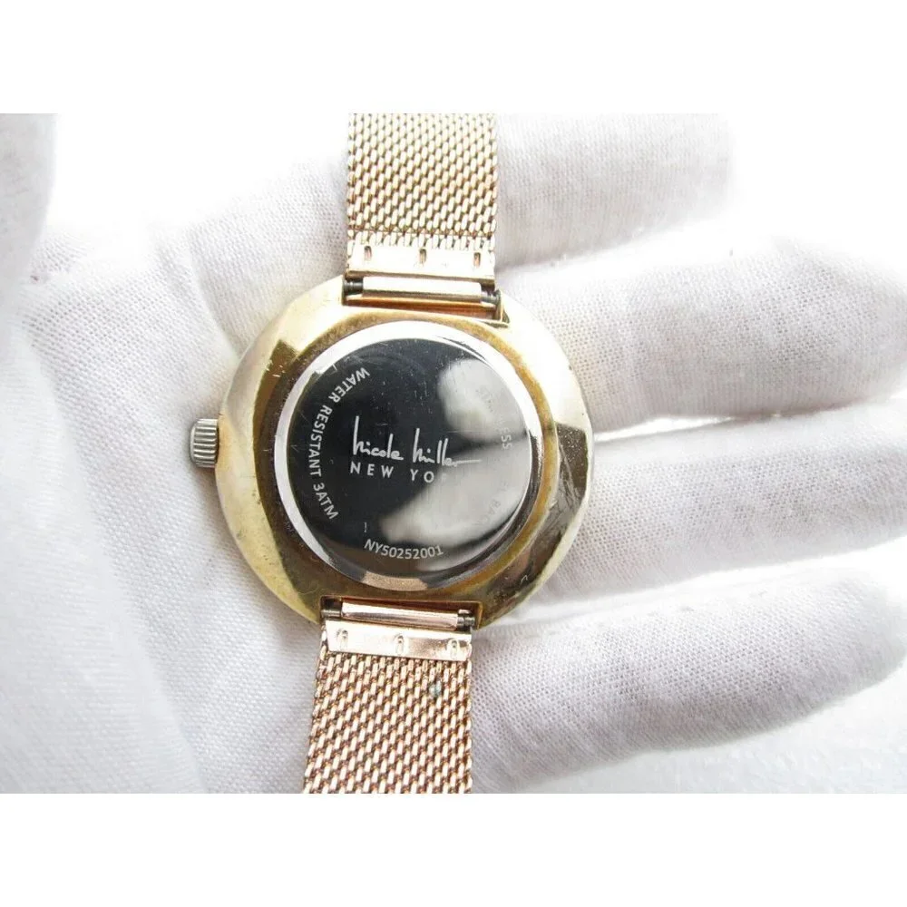 Women Nicole Miller New York Quartz WR Analog 42mm Dial Causal Round Watch(G171)